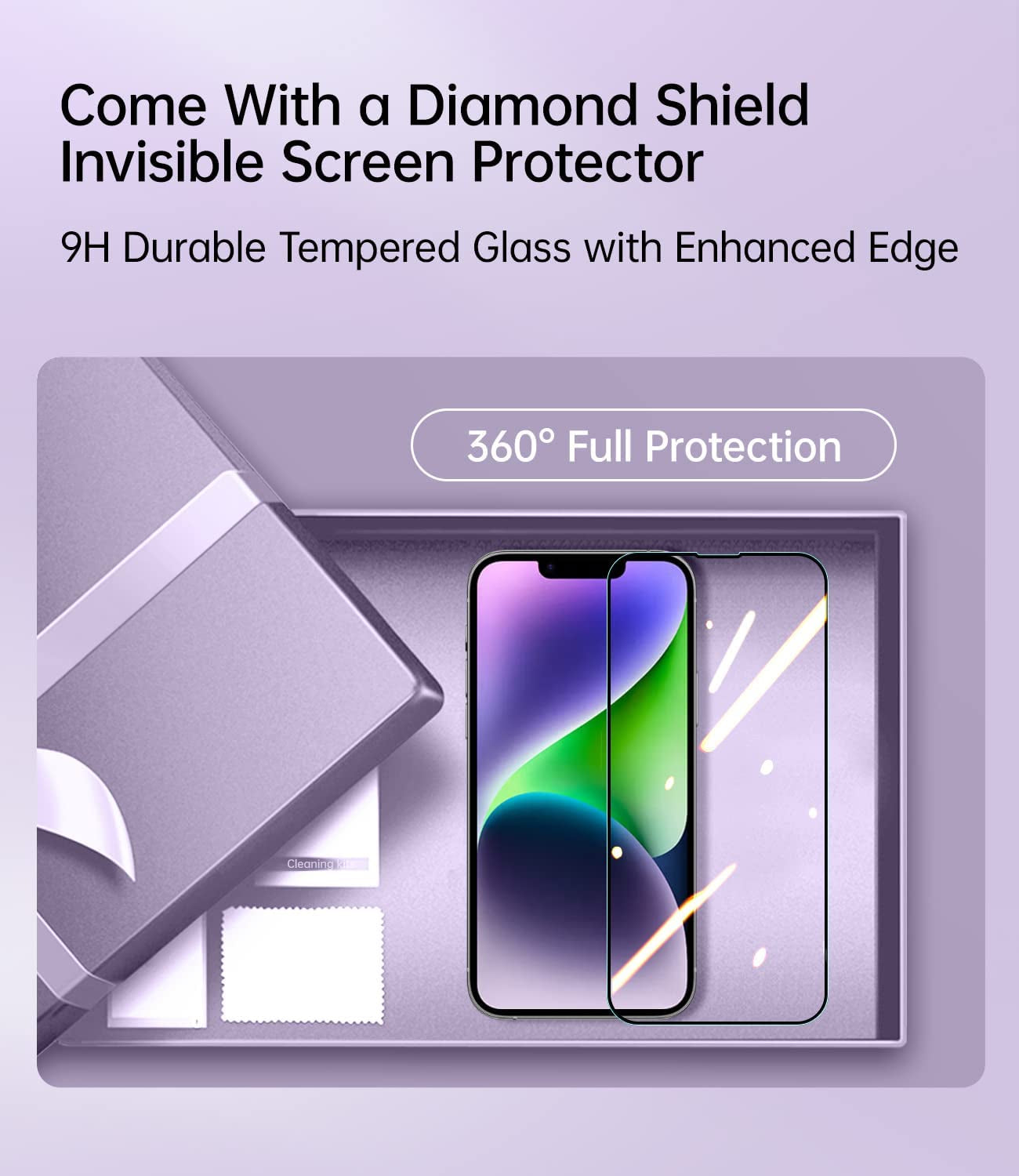 JUESHITUO Magnetic Matallic Glossy Clear for Iphone 14 Case with Full Camera Cover Protection [No.1 Strong N52 Magnets] [Military Grade Drop Protection] for Women Girls Phone Case (6.1")-Purple  JUESHITUO   