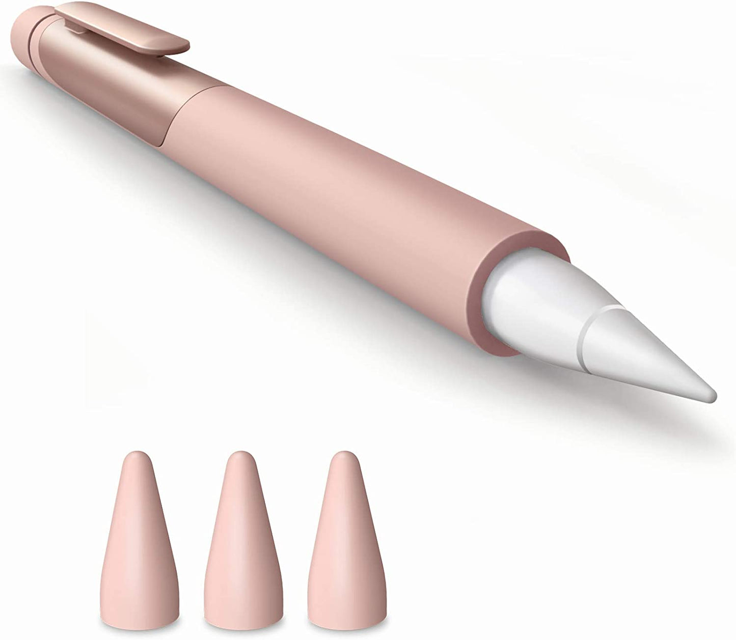 SUPCASE Silicone Protective Case for Apple Pencil (1St Generation), Anti-Slip Grip with Nib Cover (3 Pieces) Accessories (Black)  SUPCASE RoseGold  