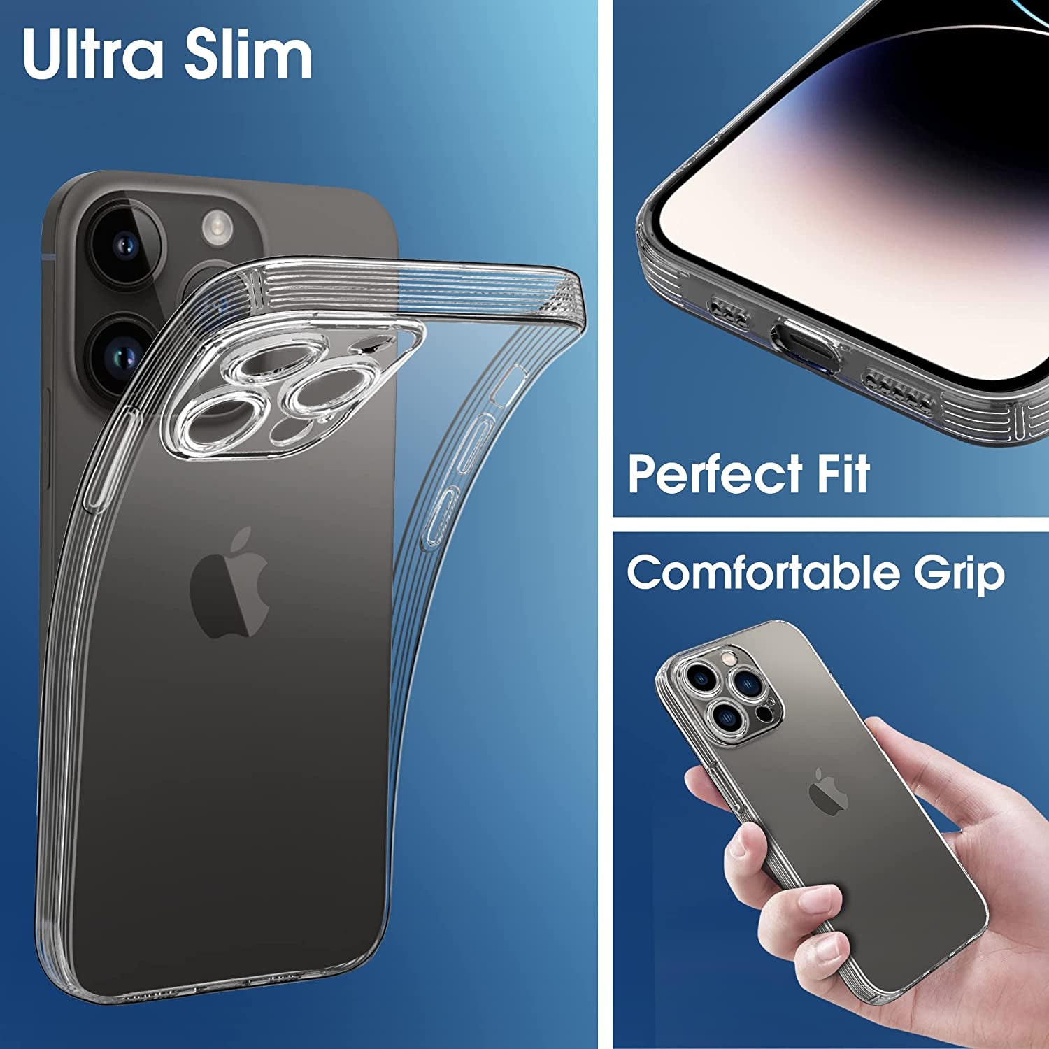 Arae Case for Iphone 14 Pro, Premium Soft and Flexible TPU [Scratch-Resistant] Phone Case for Iphone 14 Pro, Crystal Clear, 6.1-Inch  eTemall   