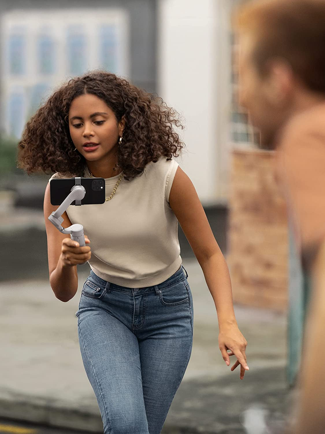 DJI OM 5 Smartphone Gimbal Stabilizer, 3-Axis Phone Gimbal, Built-In Extension Rod, Portable and Foldable, Android and Iphone Gimbal, Youtube Tiktok Video, Gray (Renewed)  DJI   