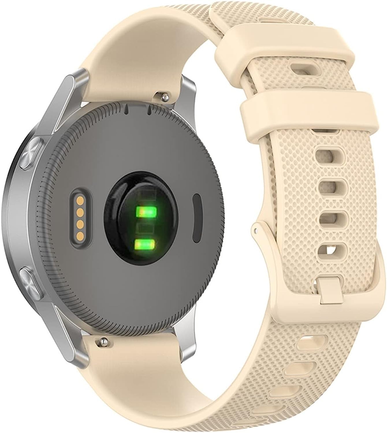 MURVE 18 20 22Mm Watch Band for Garmin Venu Vivoactive 3 Vivomove HR Silicone Wristband Strap Vivoactive4 4S Forerunner 245 645  MURVE Beige 20mm Universal 