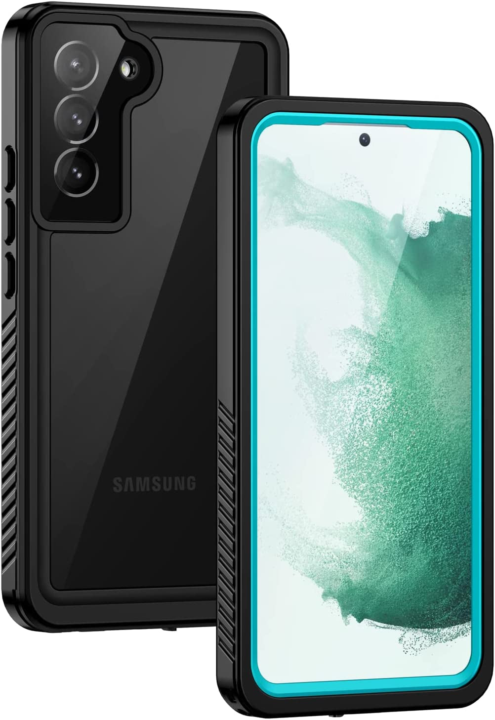 Lanhiem Samsung Galaxy S22+ plus Case, IP68 Waterproof Dustproof Shockproof Case with Built-In Screen Protector, Heavy Duty Full Body Protective Cover for Galaxy S22 plus 5G 6.6 Inch, Blue/Clear  Lanhiem   