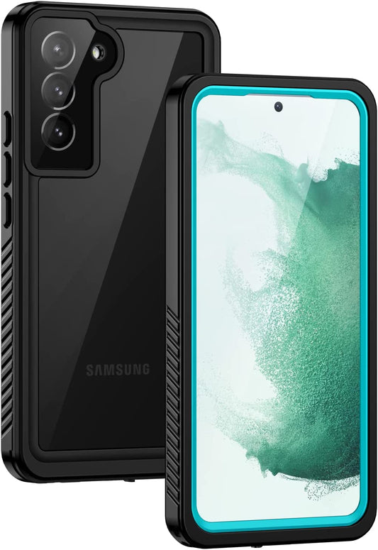 Lanhiem Samsung Galaxy S22+ plus Case, IP68 Waterproof Dustproof Shockproof Case with Built-In Screen Protector, Heavy Duty Full Body Protective Cover for Galaxy S22 plus 5G 6.6 Inch, Blue/Clear  Lanhiem   