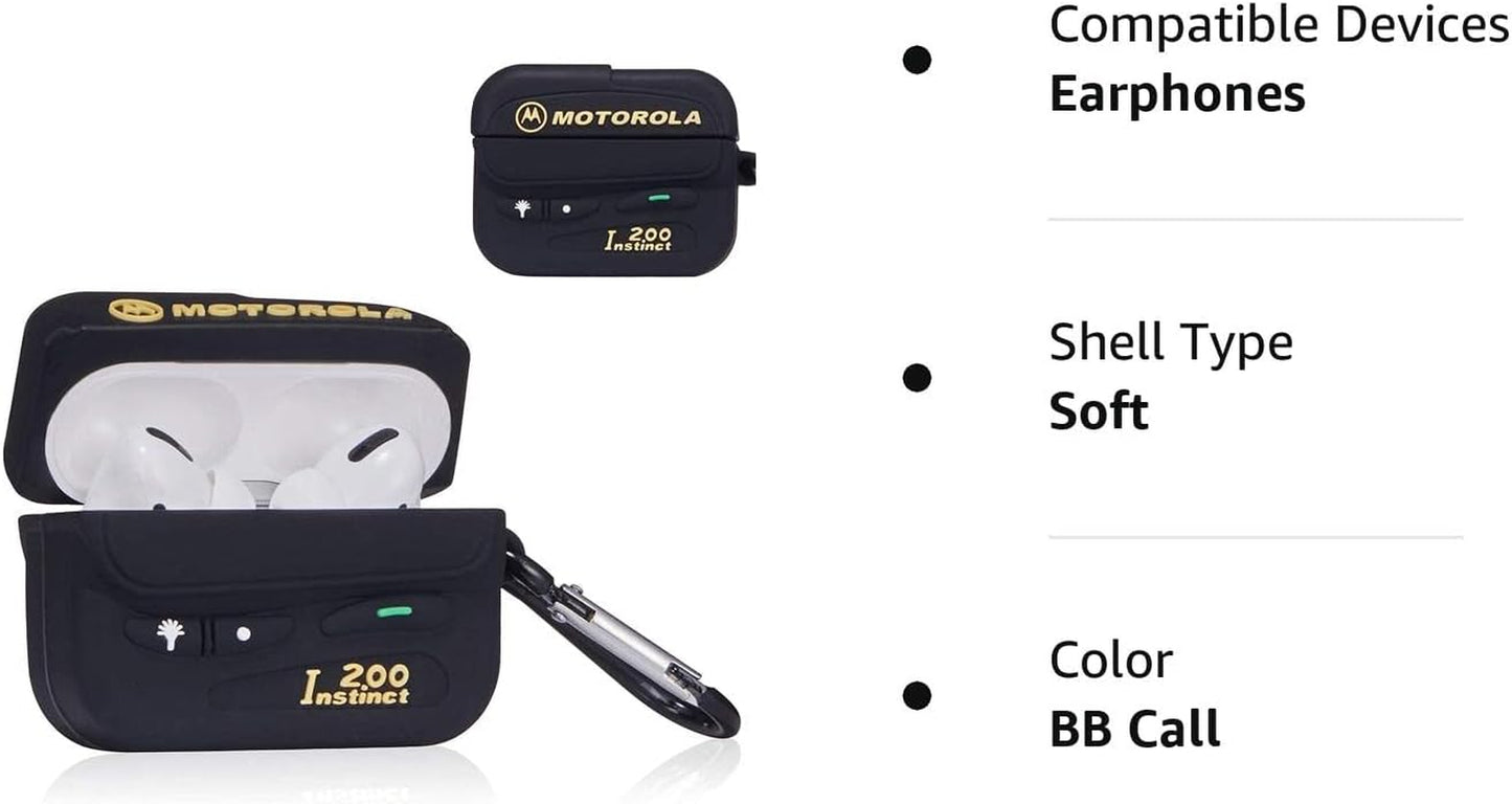 Oqplog for Airpod Pro 2019/Pro 2 Gen 2022 Case Fashion for Airpods Pro Air Pods Pro Cases Cover Pretty Hypebeast Funny Design Fun 3D Cute Design Soft Silicone for Girls Boys Teen Kids (BB Call)  Chuangyinian   