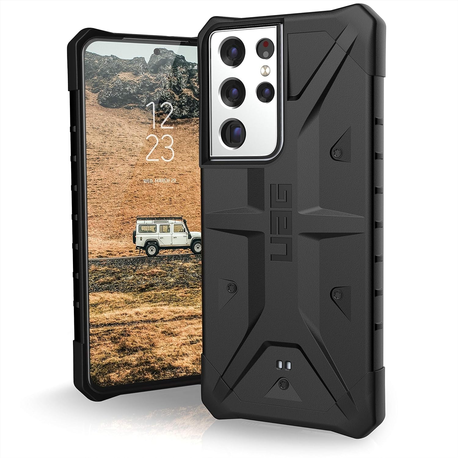 URBAN ARMOR GEAR UAG Designed for Samsung Galaxy S21 Case Black Rugged Lightweight Slim Shockproof Pathfinder Protective Cover, [6.2 Inch Screen]  Urban Armor Gear Pathfinder - Black S21 Ultra 5G 