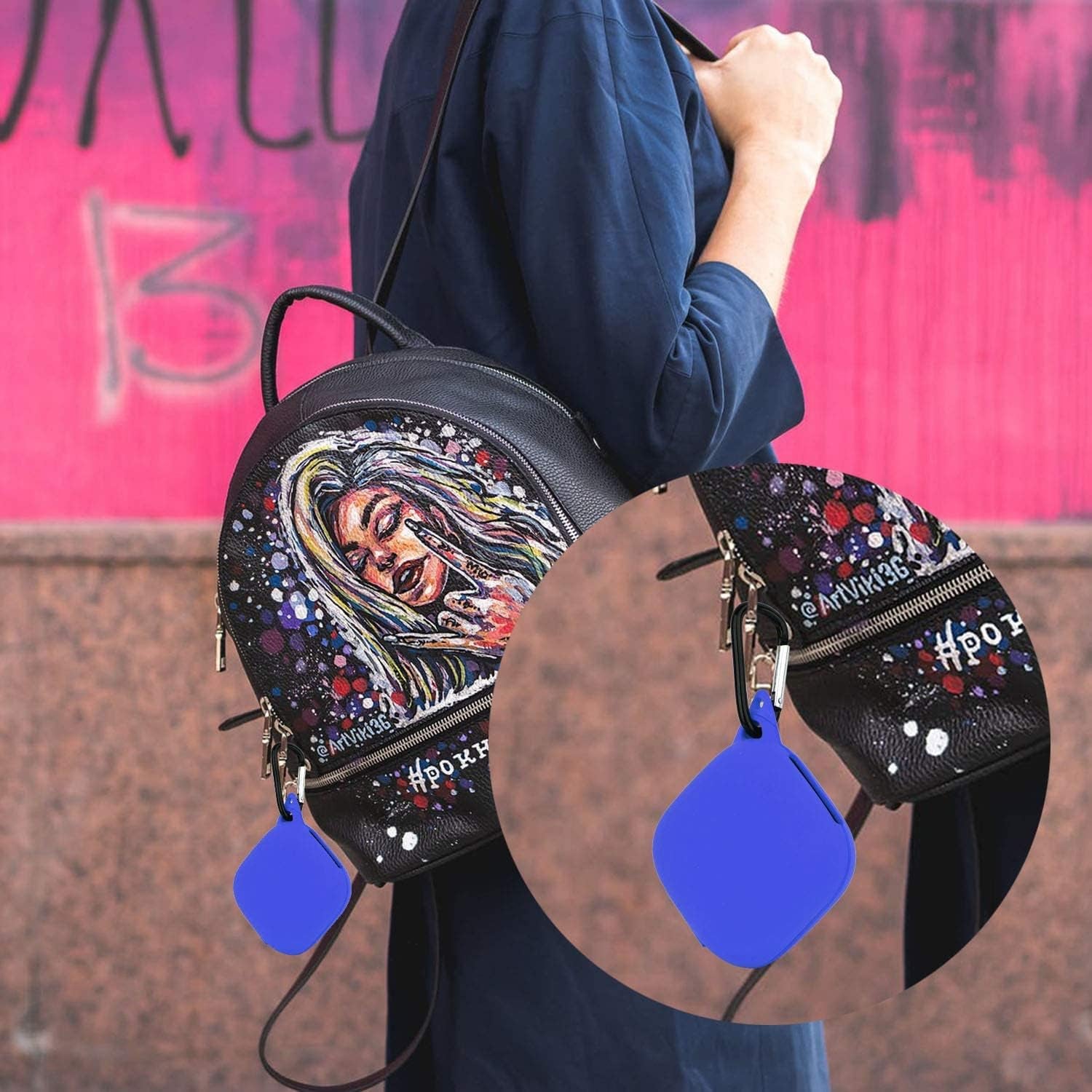 TOROTOP Case Compatible for Powerbeats Pro Case Cover,Anti-Lost & Shockproof Easy Carrying Silicone Case Accessories with Keychain and Soft Portable Storage Travel Carrying Case(Navy Blue)  TOROTOP   