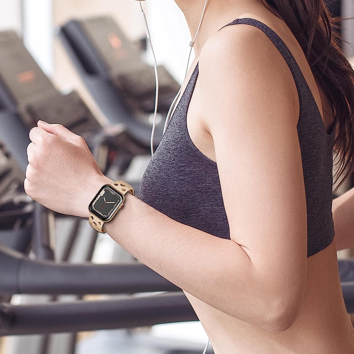 Wohben 6 Pack Sport Bands Compatible with Apple Watch Band 38Mm 40Mm 41Mm 42Mm 44Mm 45Mm Women Men, Breathable Soft Silicone Bands Waterproof Replacement Strap for Iwatch Series 7 6 5 4 3 2 1 SE  Wohben   