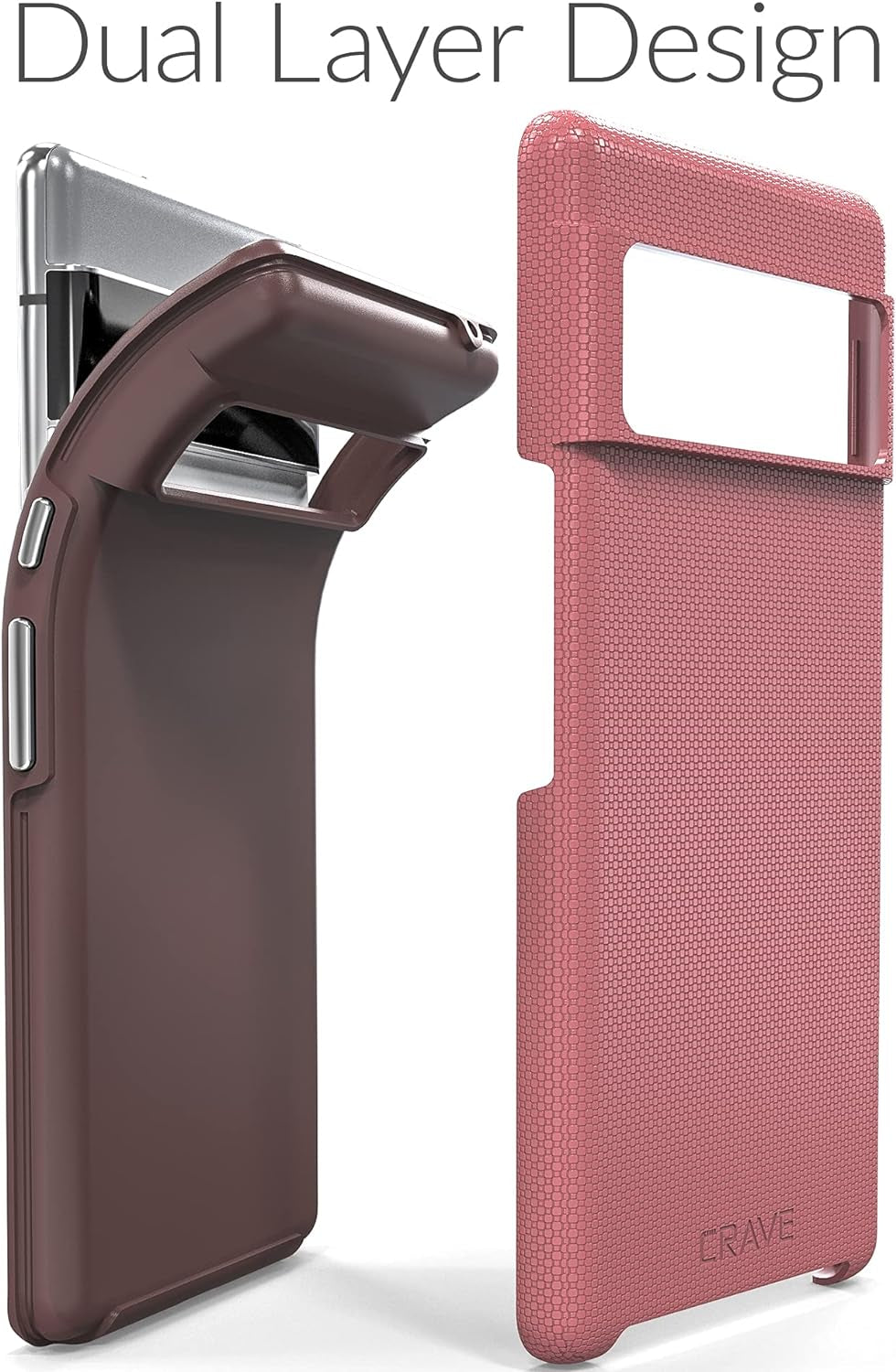 Crave Dual Guard for Google Pixel 6 Pro, Shockproof Protection Dual Layer Case for Google Pixel 6 Pro - Berry  Crave   