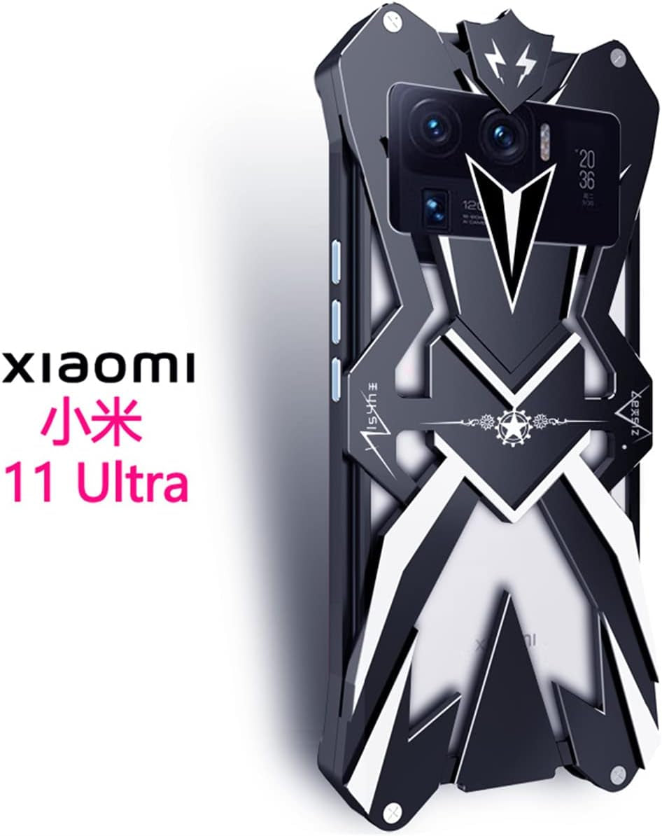 DAYJOY Cool Design Aluminum Case Compatible with Xiaomi 11 Ultra,Rock Punk Style Arm Shield Premium Aerospace Aluminum Metal Shockproof Bumper Frame Cover Case  DAYJOY   