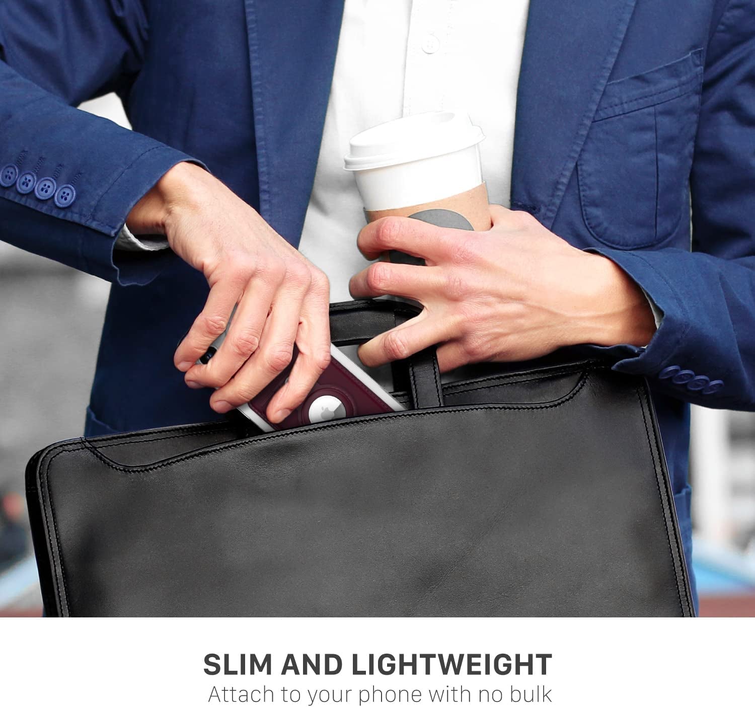 VENA Magsafe Wallet for Iphone with Airtag Holder, Card Holder, RFID Protection, 3-In-1 Detachable Magnetic Leather Case with Kickstand for Iphone 14/13/12 Series - Burgundy Red  Vena   