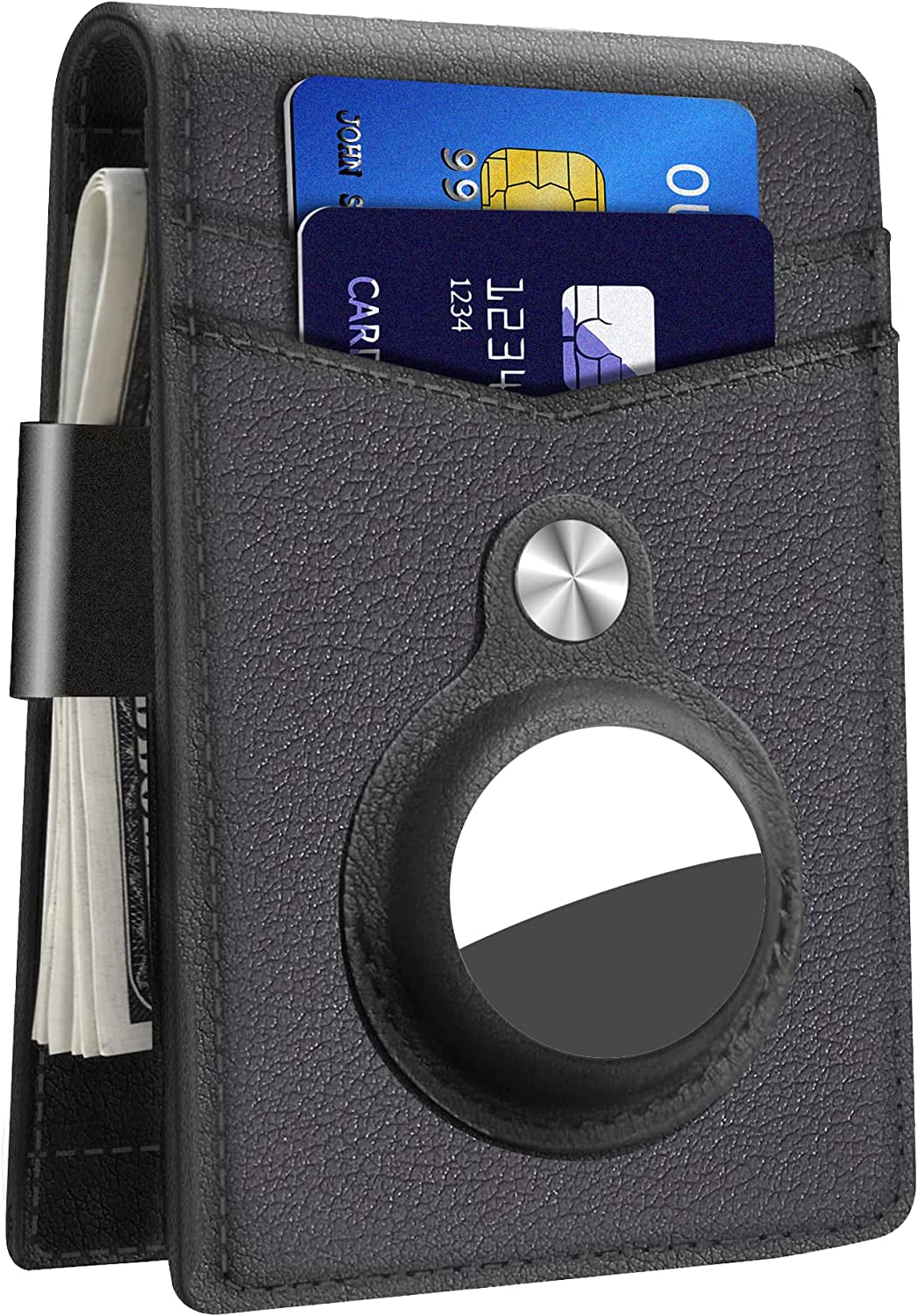 Hawanik Mens Slim Bifold Wallet with Integrated Case Holder for Airtag  Hawanik   