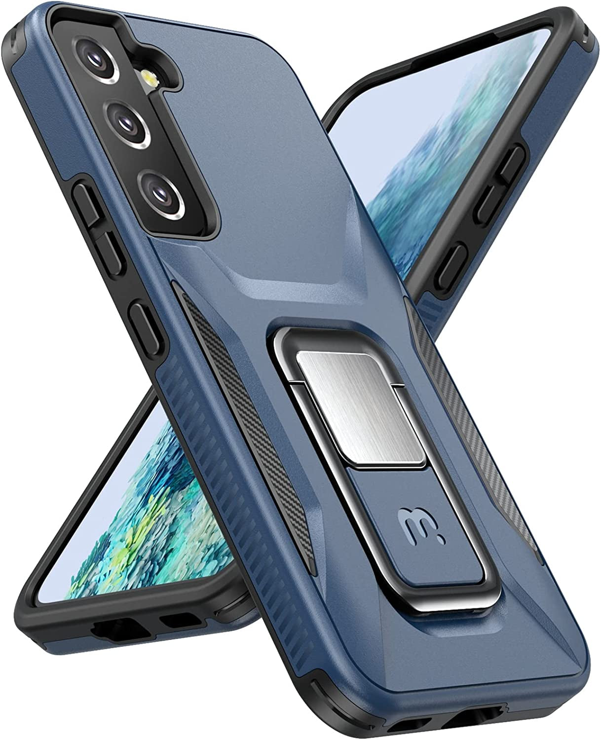 MYBAT Pro Shockproof Stealth Series Case for Samsung Galaxy S22 Ultra Case with Stand 6.8 Inch, Support Magnetic Car Mount, Heavy Duty Military Grade Drop Protective Case with Kickstand - Plum  Valor Communication Inc Blue Samsung Galaxy S22 Plus 