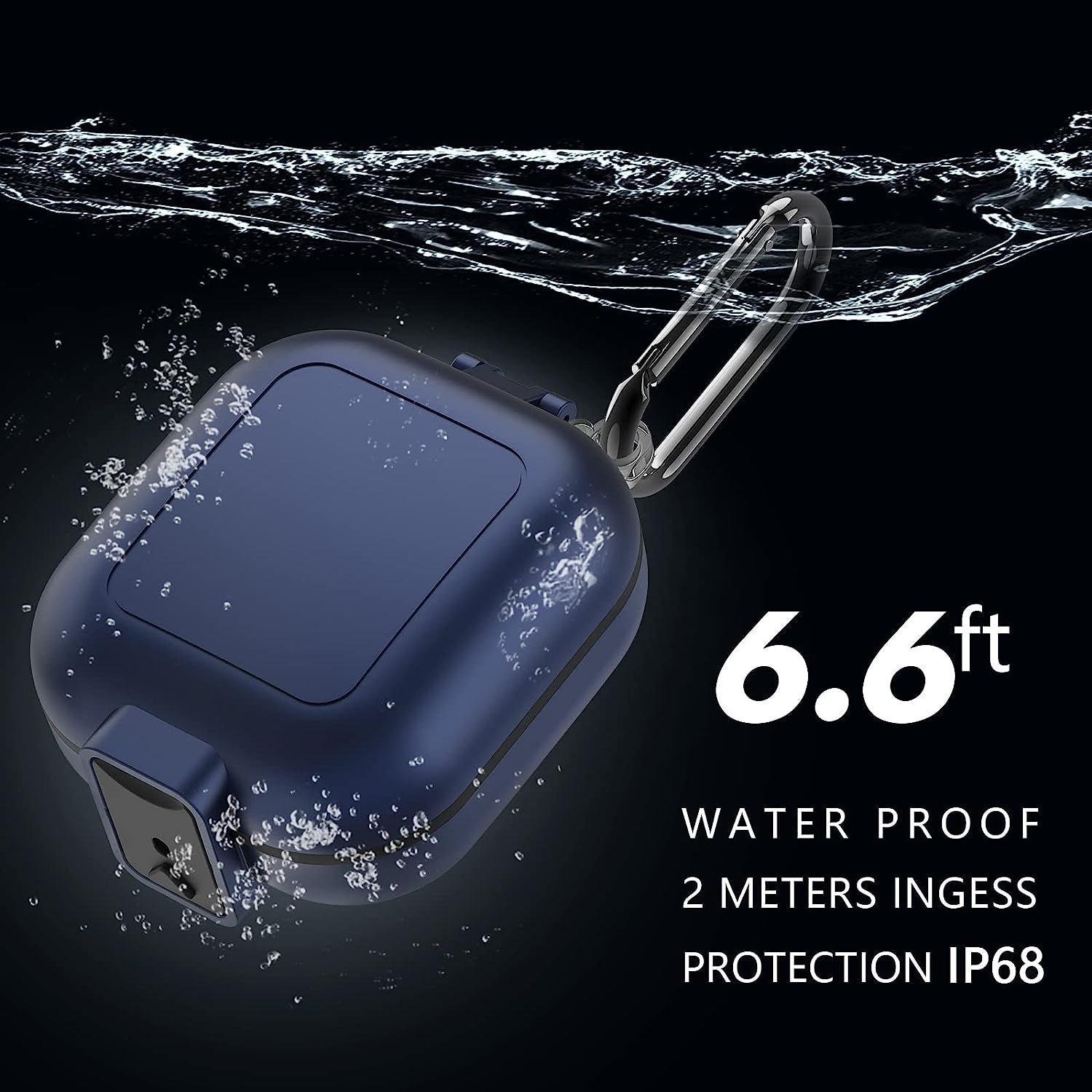 (With Secure Lock) IPX68 Waterproof Case for Samsung Galaxy Buds2 Pro Case (2022)/ Galaxy Buds Pro Case(2021)/ Galaxy Buds 2 Case (2021)/ Galaxy Buds Live Case (2020) Hard PC Protective Case (Blue)  Galafoki   