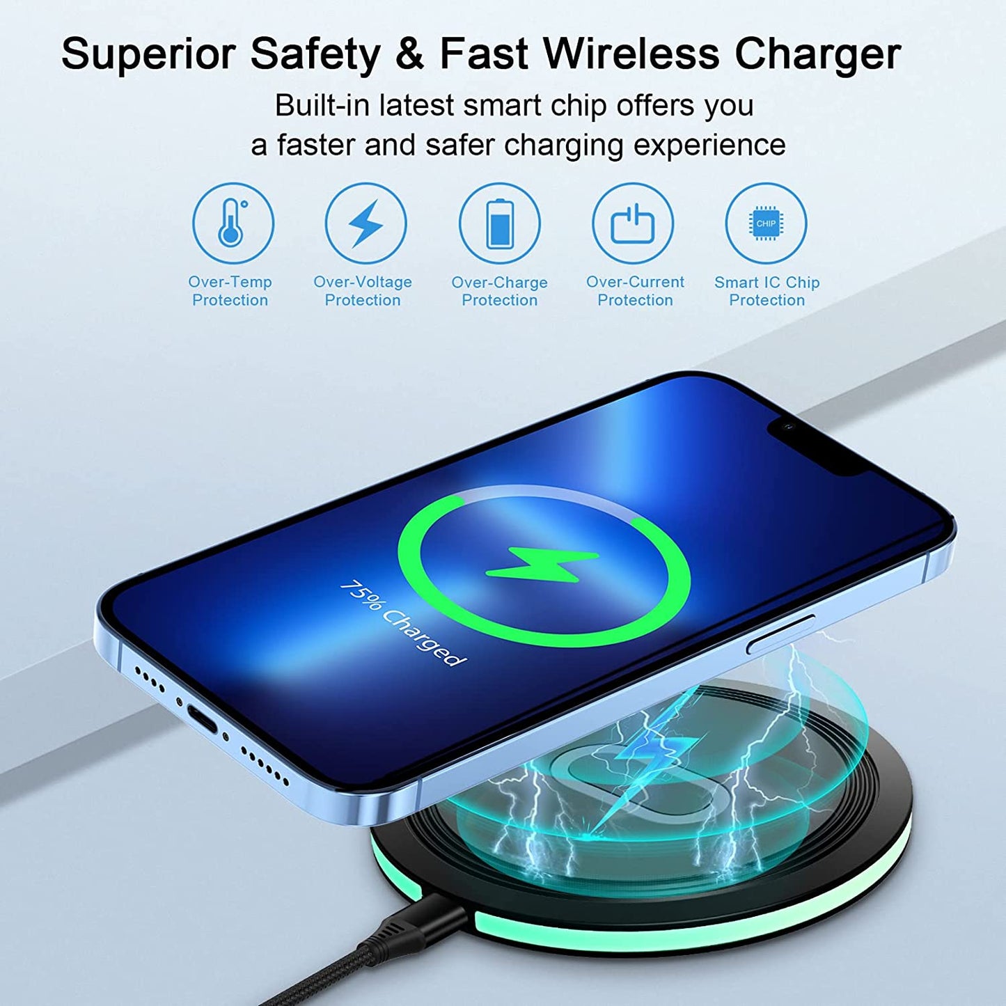 15W Wireless Charger Pixel Fast Charging Station for Google 8 Pro 7 Pro 7A 6 Pro 5 4Xl,Wireless Charger Pad with QC Adapter for Iphone 15 14 Pro Max 13 12 11,Samsung Galaxy S23 FE S22 S21 S20 Note 20  Shenzhen Chuang Wei Da Technology Co. , LTD Shenzhen Putuo Techonology Co., Ltd   
