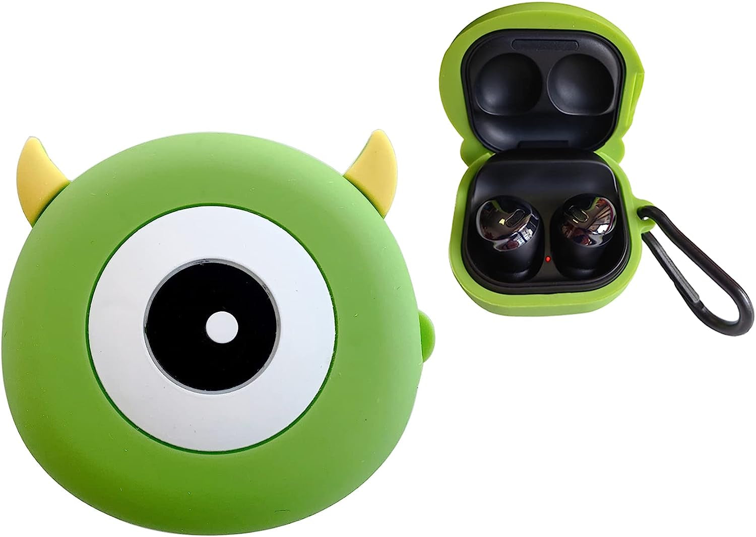 Case Compatible with Samsung Galaxy Buds 2 Case (2021)/ Galaxy Buds Pro (2021)/Galaxy Buds Live (2020)/Buds2 Pro Case (2022), Cartoon Anime Silicone Protective Cute Cover for Women Smart Donkey  KIRDEIVY Green Eye Galaxy Buds 2/Pro/Live 