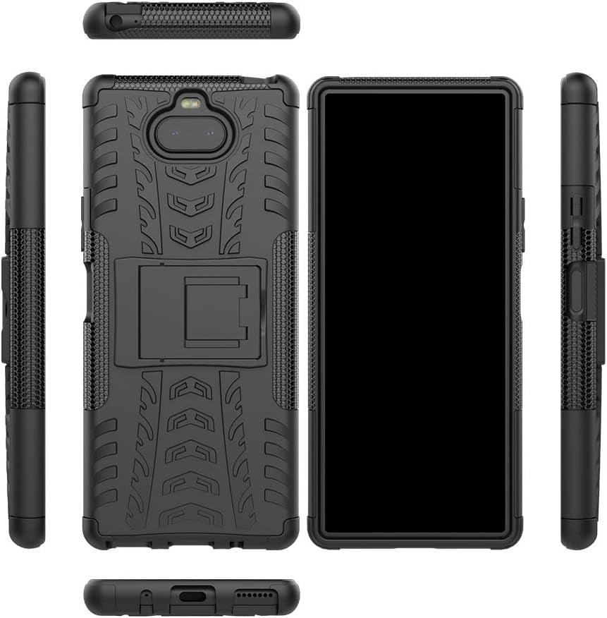 Jielangxin Keji Case for Sony Xperia 8 Case Cover,Case for Sony Xperia 8 Case Shockproof Mobile Phone Case Stand Blue  Jielangxin Keji Black  