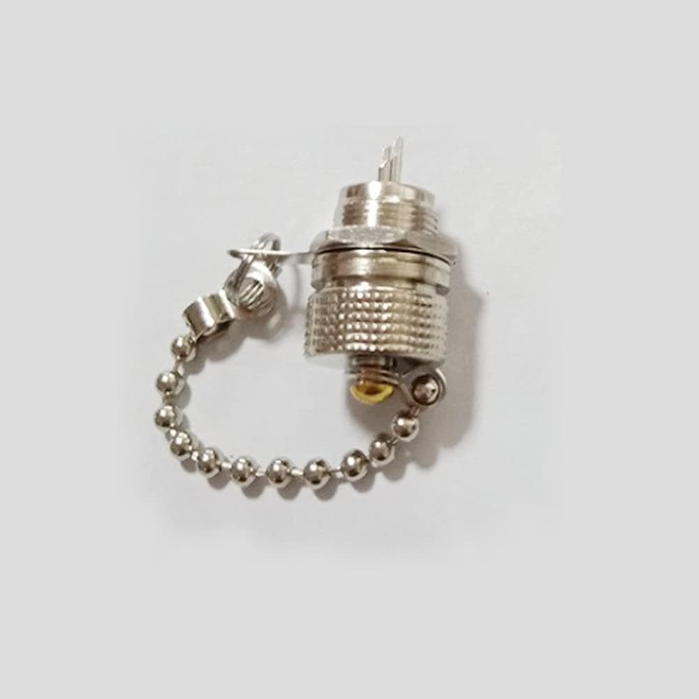 5Pcs GX12 Metal Dust Cap with Chain, GX12 Aviation Connector Plug Cover Circular Connector Protective Sleeve Waterproof Dust-Proof GX12 Lid (12)  FOWIUNYE   
