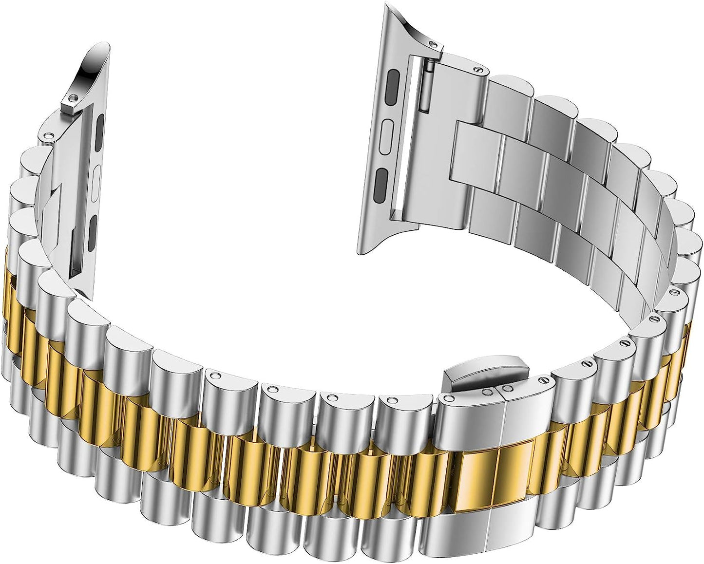 Baozai Compatible with Apple Watch Band Series 5 44Mm 42Mm, Stainless Steel Iwatch Band with Butterfly Folding Clasp for Iwatch Band Series 5/4/3/2/1  baozai   