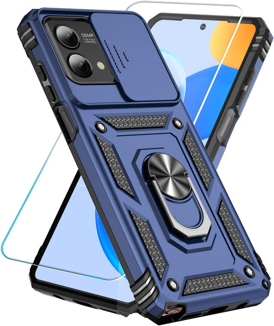 Sunstory for Motorola Moto G Stylus 5G 2023 Case with Tempered Glass Screen Protector & Slide Camera Cover & Kickstand, [Military-Grade] Phone Case for Moto G Stylus 5G 2023 (Blue)  SunStory   