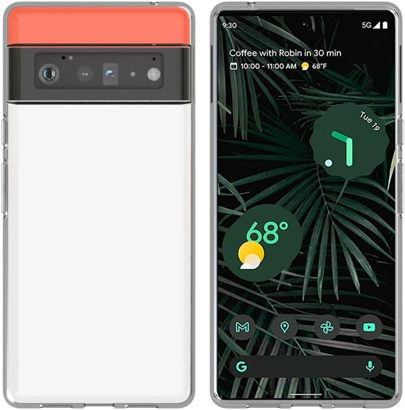 CAVEKEAP Google Pixel 6 Pro Case Clear,Thin Slim Soft Flexible TPU Silicone Gel Anti-Scratch Lightweight Shockproof Protective Phone Cover for Pixel 6 Pro,Crystal Clear  CAVEKEAP   