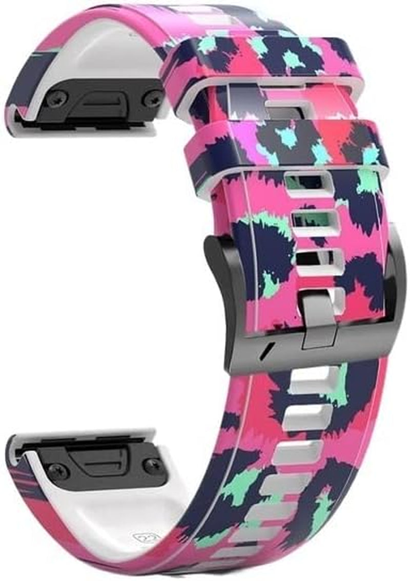 XIRIXX 22/26Mm Wrist Band Strap for Garmin Fenix 7 7X 5 5X 6 6X Pro 935 945 Smart Watch Printed Sport Quick Release Silicone Watchband  XIRIXX F For Fenix 6X 6X Pro 