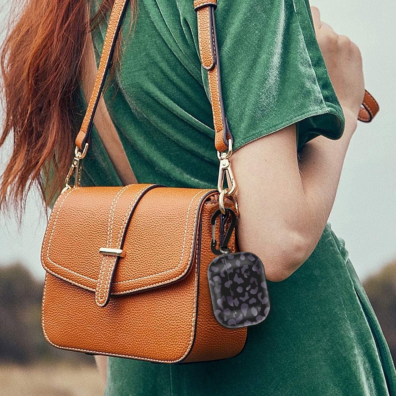 Lapac Airpods Pro Case Cheetah Leopard Airpod Pro Case Black Leopard Purple Cheetah Cute Airpod Pro Hard Case Cover with Keychain Accessories Protective for Wireless Airpods Pro Charging  Lapac   