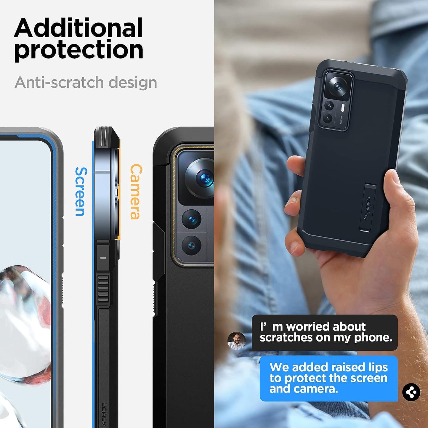 Spigen Tough Armor Designed for Xiaomi 12T Pro Case (2022) - Black  Spigen   