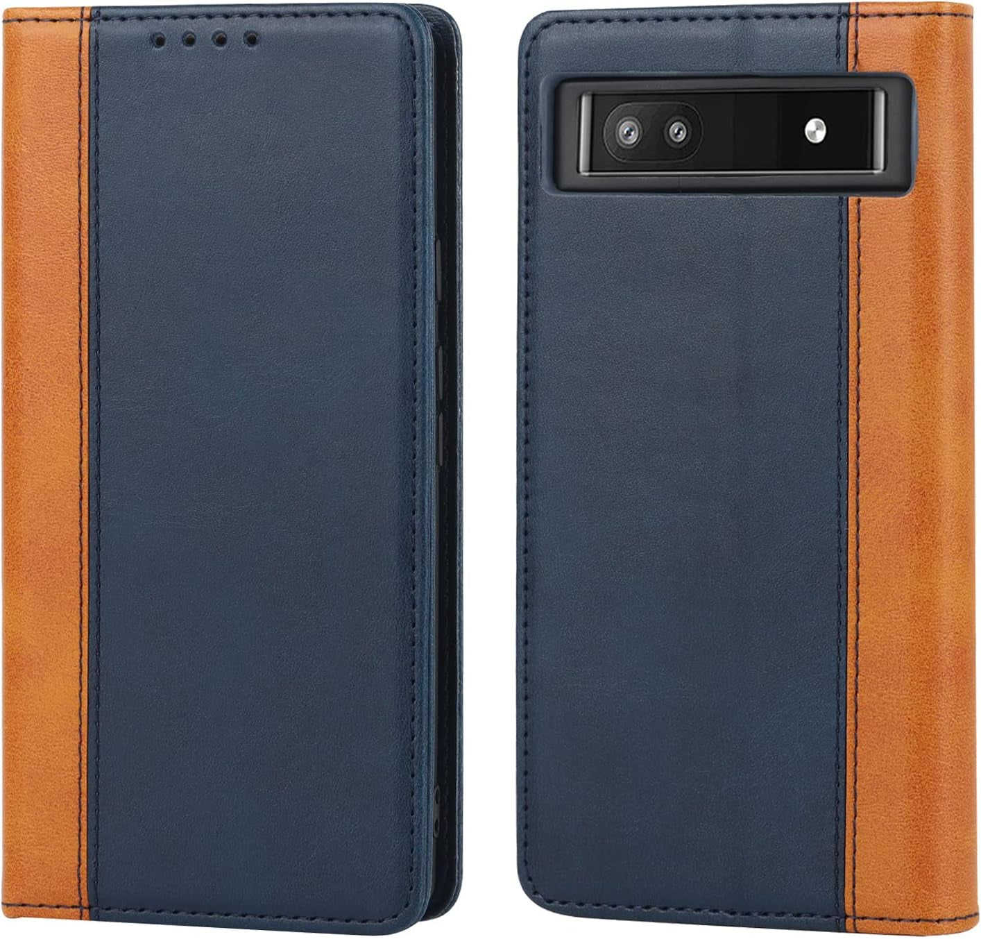 Ｈａｖａｙａ Google Pixel 6 Pro 5G 6.7" Case Zipper Wallet- with 6 Card Holder [RFID Blocking]- Detachable 2-In-1-Wristband Lanyard - for Women and Men-Wireless Charger Compatible Flip Folio Cover-Purple  Ｈａｖａｙａ Blue  Yellow For Google Pixel 6A 