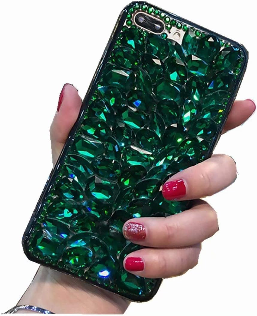 HTC Bolt Case, HTC 10 EVO Full Crystal Diamond Case, 3D Handmade Finger Buckle Luxury Fur Ball Sparkle Crystal Rhinestone Diamond Glitter Bling TPU Case for HTC Bolt (Angel/Red)  YuXia Full / Green  