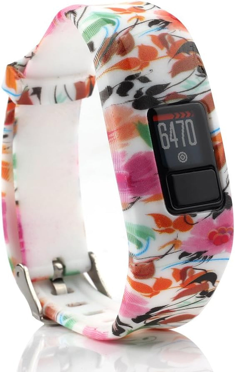 Ybludiy Compatible with Garmin Vivofit 3/Jr/Jr 2 Bands,Adjustable Replacement Wristbands with Watch Buckle for Garmin Vivofit 3 Kids Women Men(No Tracker)  Ybludiy 05-Birds  