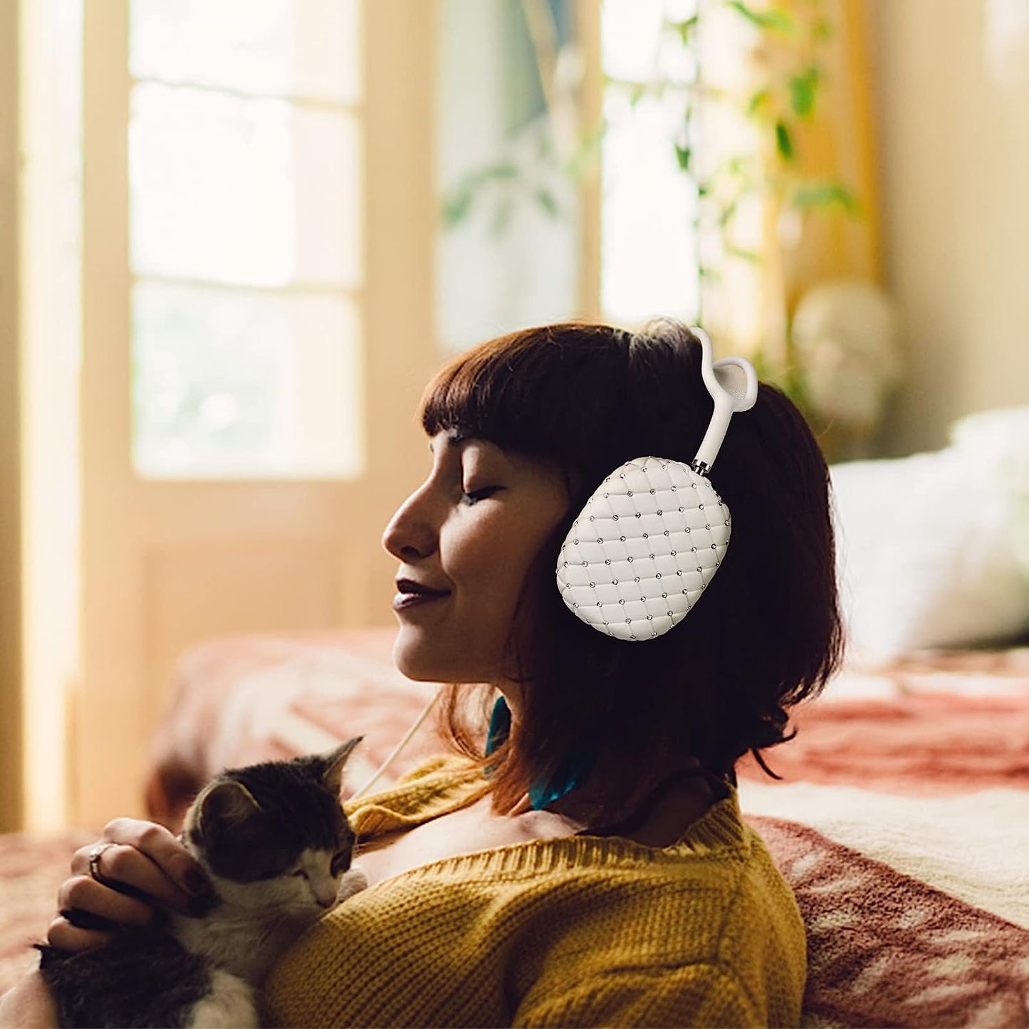 VISOOM Airpod Max Case Cover - Airpods Max Bling Cases Women Crystal TPU Soft Anti-Scratch Protective Girl Accessories for Apple Airpods Max  VISOOM   