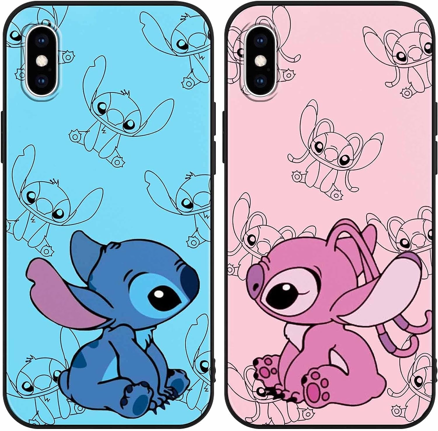 [2 Pack] Cute Case Designed for Iphone 12/Iphone 12 Pro Case, Cartoon Kawaii Aesthetic Cool Phone Cases Girly for Girls Boys Kids Women Clear Soft TPU Protective Cover Funda for Iphone 12 Pro 6.1"  SDJ US 02 For Iphone Xs Max 