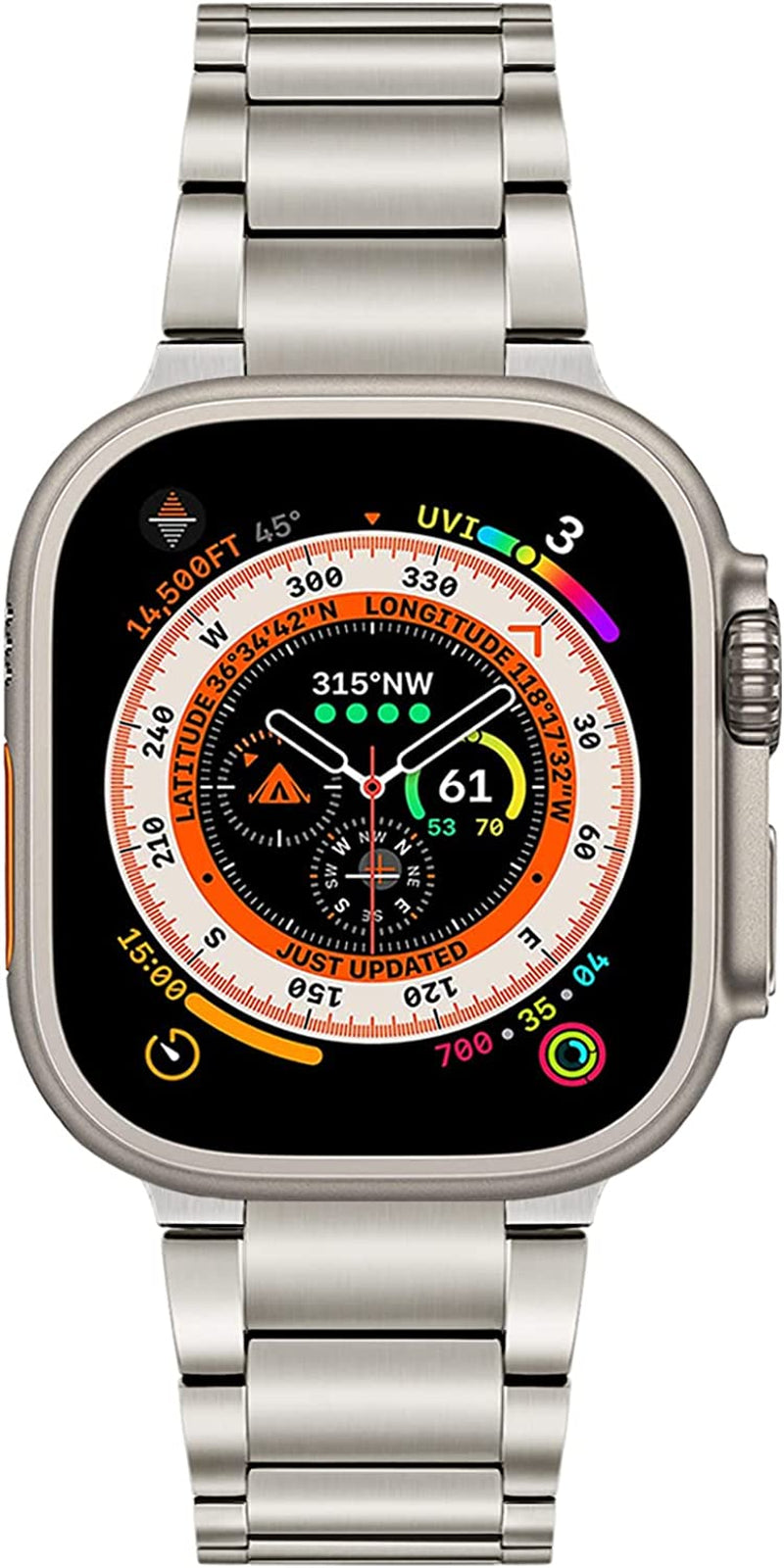 Trumirr Titanium Band for Apple Watch Ultra 49Mm, Titanium Metal Watchband Replacement Strap for Iwatch Apple Watch SE (2Nd Gen) Series 8 7 6 5 4 3 2 1 45Mm 44Mm 42Mm  TRUMiRR   