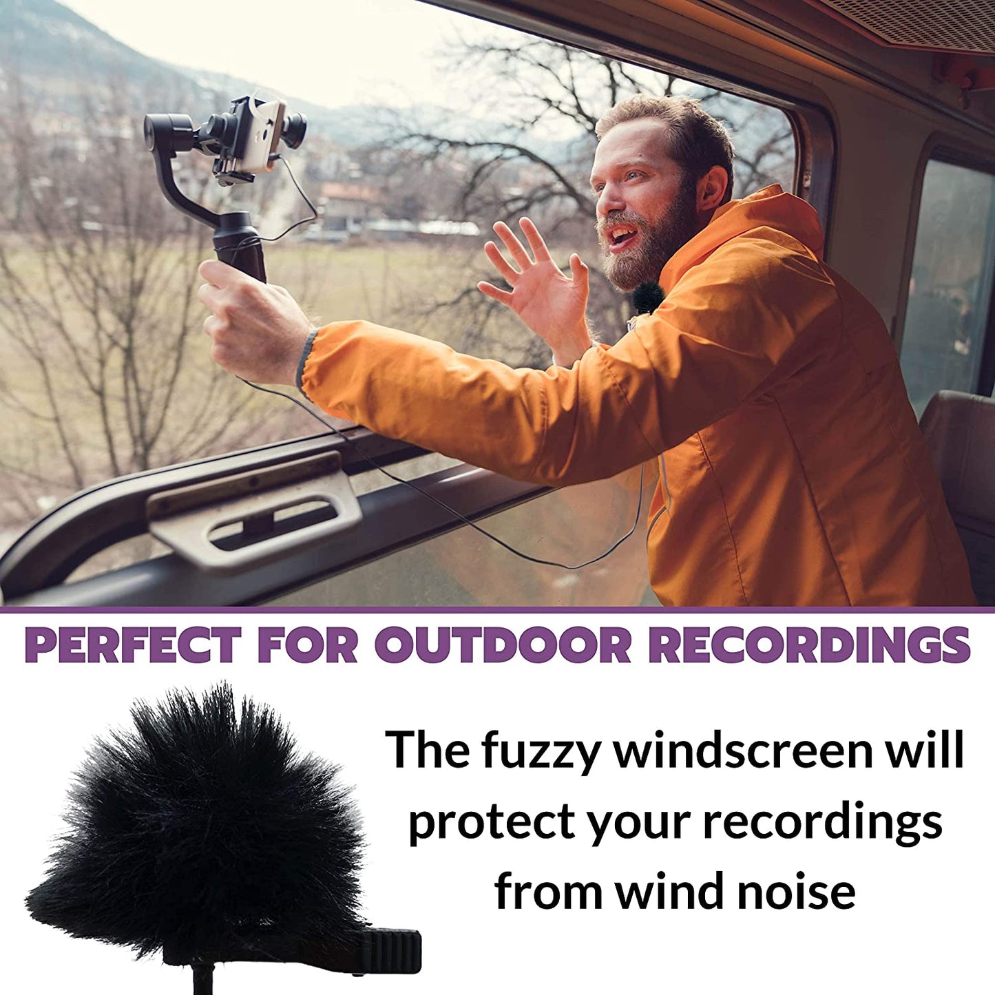 Purple Panda Smartphone Lavalier Lapel Microphone with 3.5Mm Plug - Omnidirectional Condenser Clip on Lav Mic Kit - Compatible with Iphone, Android, Samsung, Ipad, Tablets - Skype/Zoom, Video Calls  Purple Panda   