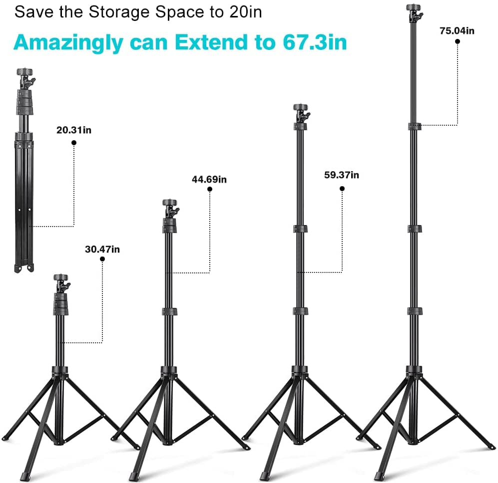 Ubeesize 67" Phone Tripod&Selfie Stick, Camera Tripod Stand with Wireless Remote and Phone Holder, Perfect for Selfies/Video Recording/Live Streaming  UBeesize   