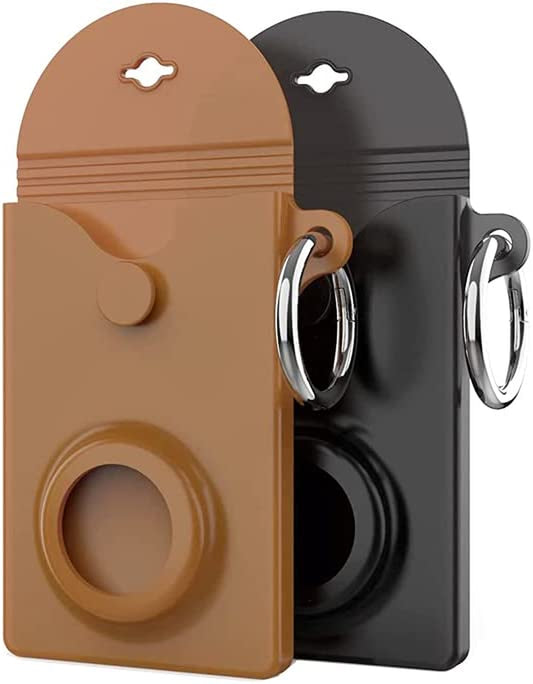 Dentang Wallet for Airtag with Keychain, Thin Minimalist Front Pocket Wallet Credit Card Cash Purse with Case Holder for Apple Air Tag (2COLOR)  Dentang   