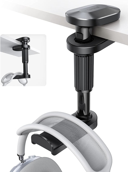 Lamicall Headphone Stand, Headset Hanger - [2022 Upgarded] 360° Rotating Earphones Holder Hook Mount Clamp under Desk for Airpods Max, Sennheiser, More, Black  Lamicall   
