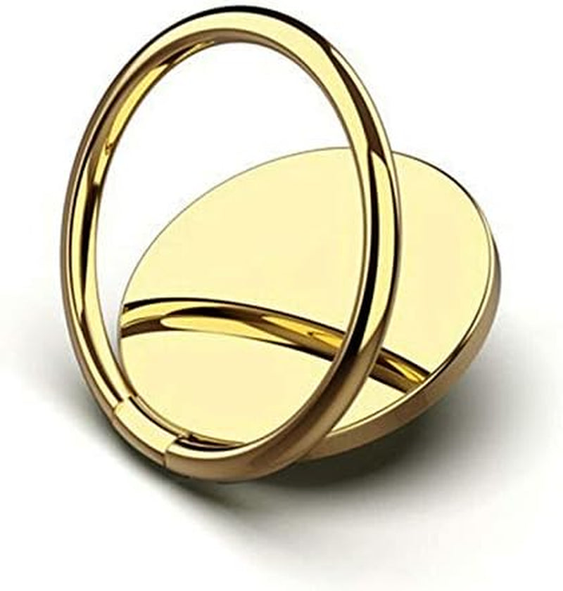 Pokanic Cell Phone Metal Ring Holder Finger Grip Stability Kickstand 360° Rotation Adjustable Collapsible Compatible with Apple Iphone, Samsung Galaxy, LG (Gold)  Pokanic   