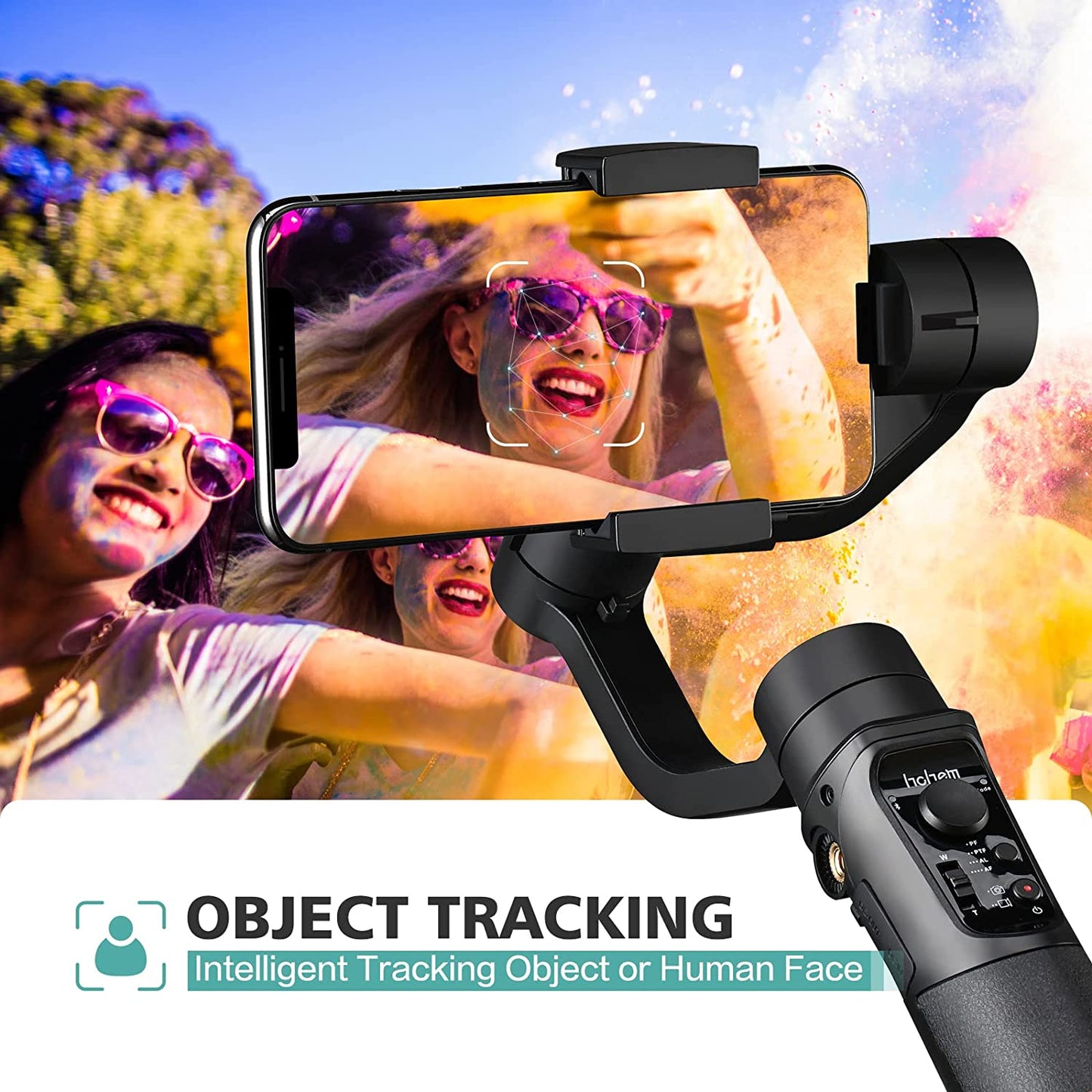Hohem 3-Axis Gimbal Stabilizer for Iphone 13 12 11 PRO X XR XS Smartphone with 3D Inception Sport Mode Object Face Tracking Motion Time-Lapse Quick Balance Handheld Gimbal for Vlog Youtuber Live Video  hohem Technology Co., LTD.   