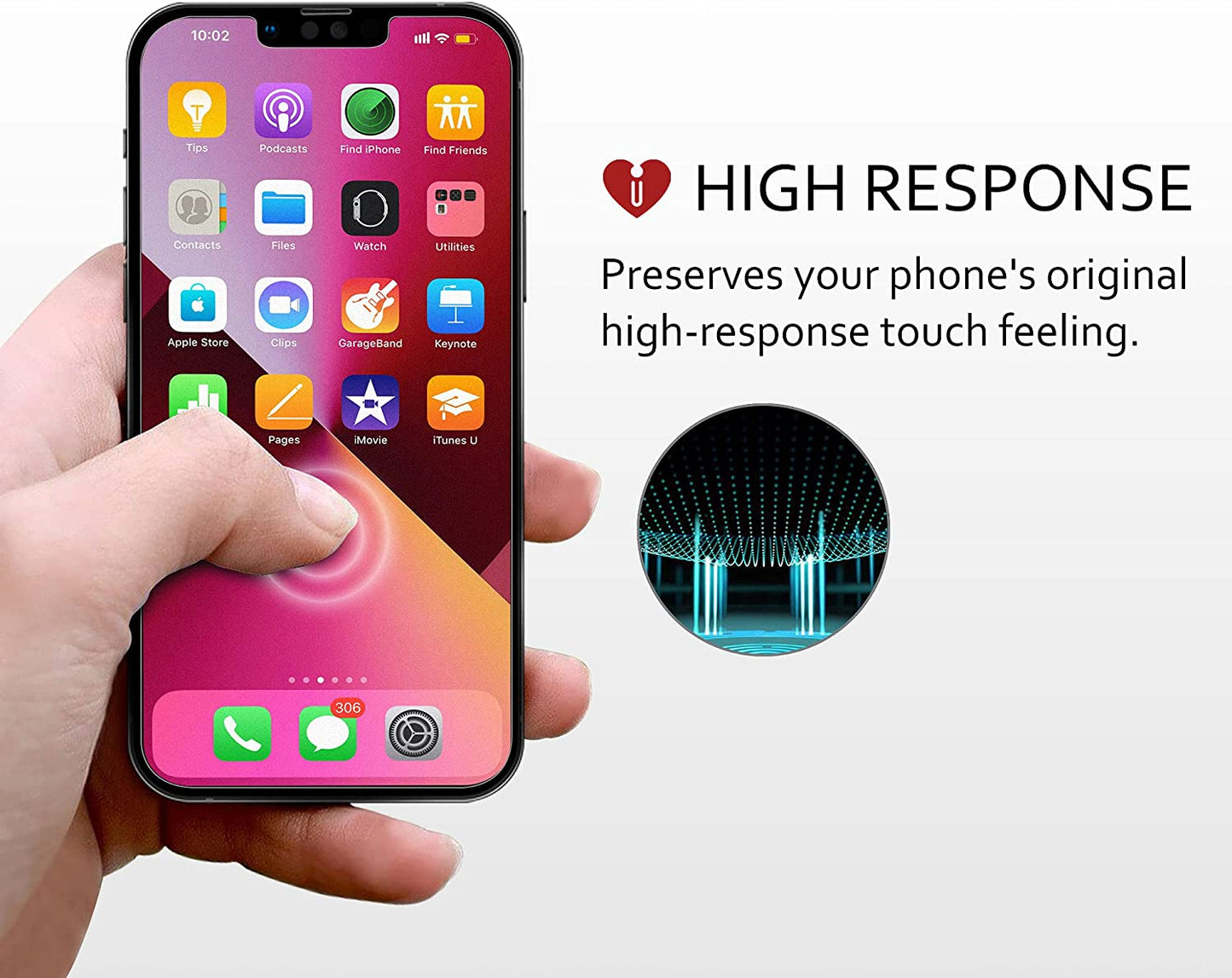 Icarez HD anti Glare Matte Screen Protector for Iphone 14 Iphone 13 /Iphone 13 Pro 6.1-Inches [3 Pack] (Case Friendly) Premium No Bubble Easy to Apply with Hinge Installation  iCarez   