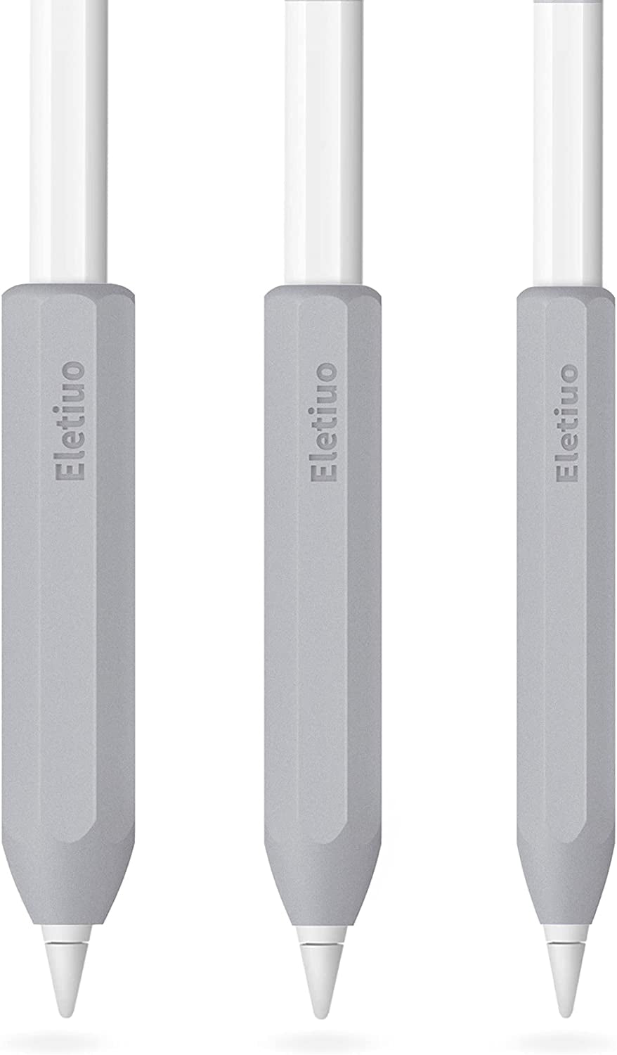 3 Sizes Silicone Grip Holder Protective Skin Sleeve Cover Case Accessories,Compatible with Apple Pencil 1St / 2Nd Gen, for Ipad Pro 9.7"/10.5"/11" /12.9",Mint Green (S, M, L)  Litumfen Pencil,Grey Pencil style 