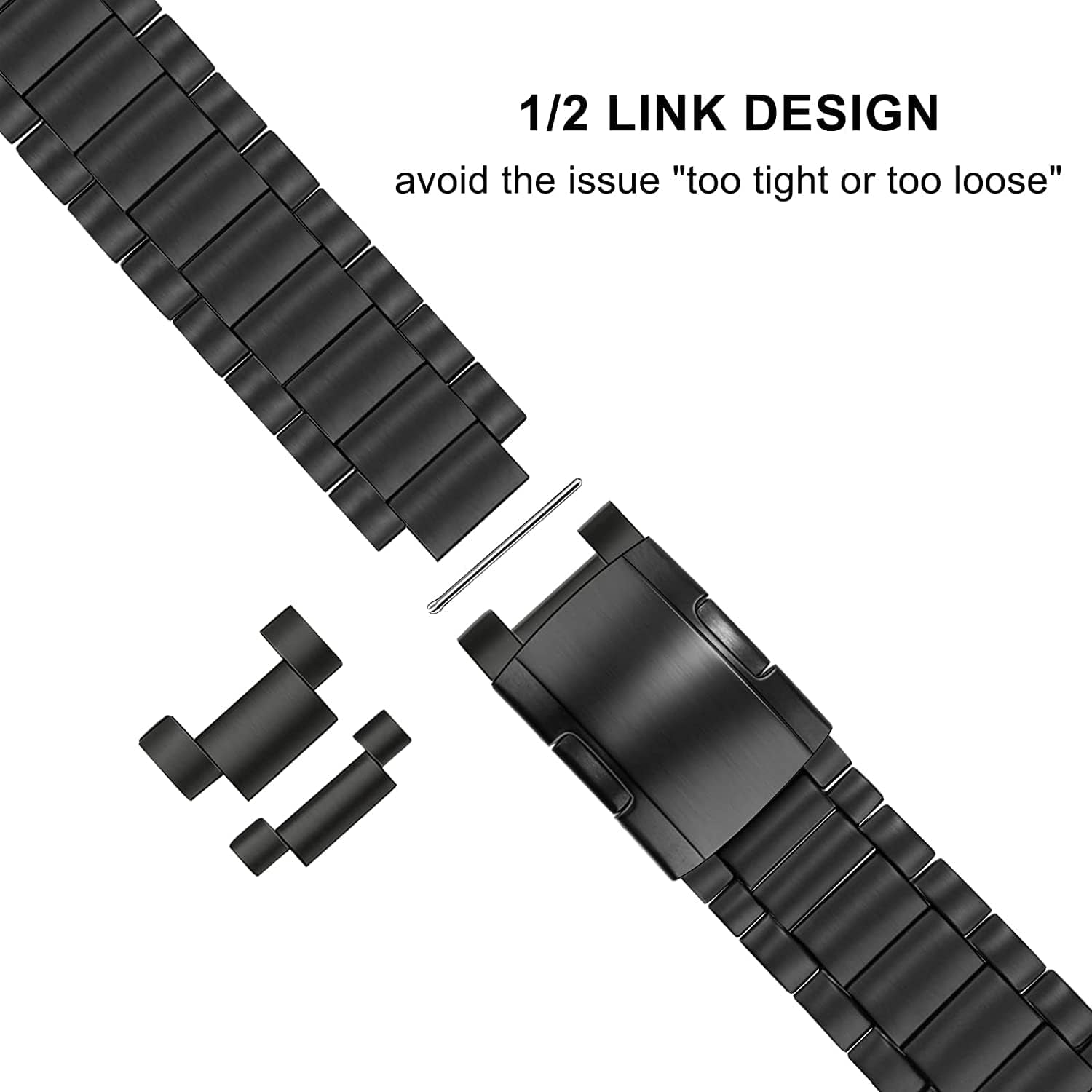 Pencoda for Garmin Fenix 7/6 Pro/5 Plus/Epix 2 Band, 22Mm Titanium Metal Quick Release Easy Fit Watch Bands for Garmin 7/5 plus 6 Pro/Forerunner 935/945/Epix Gen 2 Smartwatch Band (Black)  Pencoda   