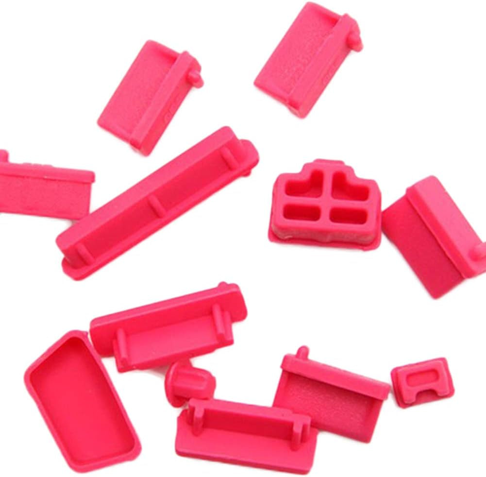 13Pcs Universal Silicone USB 2.0/3.0 Port Plug Cover Cap Female Jack Interface anti Dust Protector Compatible with Tablet PC Notebook Laptop Green  Bluelanss Pink  