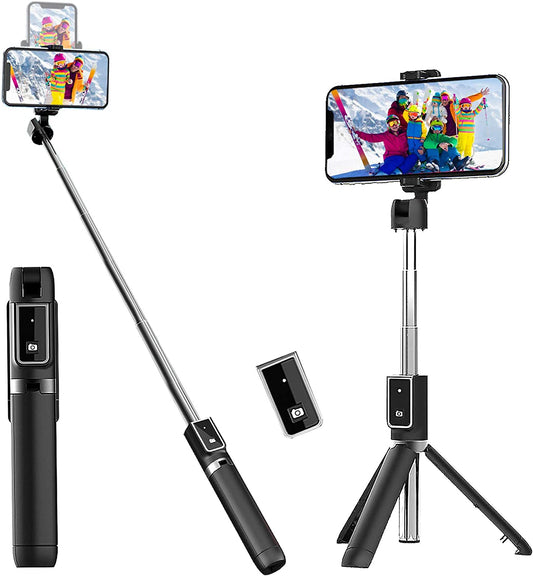 Selfie Stick Tripod, Extendable Selfie Stick with Detachable Wireless Remote and Tripod Stand Selfie Stick for Iphone Pro/11/11 Pro/X/8/7/6S/6,Samsung Galaxy S10/S9/S8/S7/Note 9/8,Huawei and More  Naohiro   