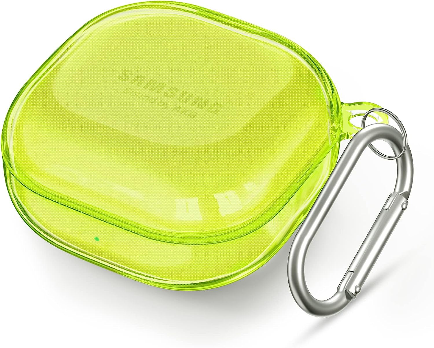 AIRSPO Clear Case Compatible with Samsung Galaxy Buds 2 Pro/ Galaxy Buds 2/ Galaxy Buds Pro/ Galaxy Buds Live Case Transparent Case Cover (Clear)  AIRSPO Clear Neon Yellow  