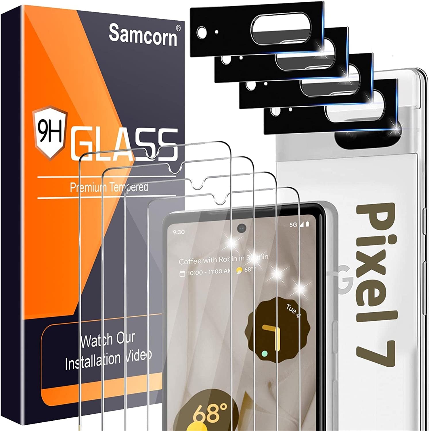 [2+1 Pack] Galaxy Note 20 Ultra Privacy Screen Protector, Fingerprint Unlock, HD Clear Anti-Spy Film for Samsung Galaxy Note 20 Ultra 5G Tempered Glass Camera Screen Protector  Samcorn Pixel7--Pb  