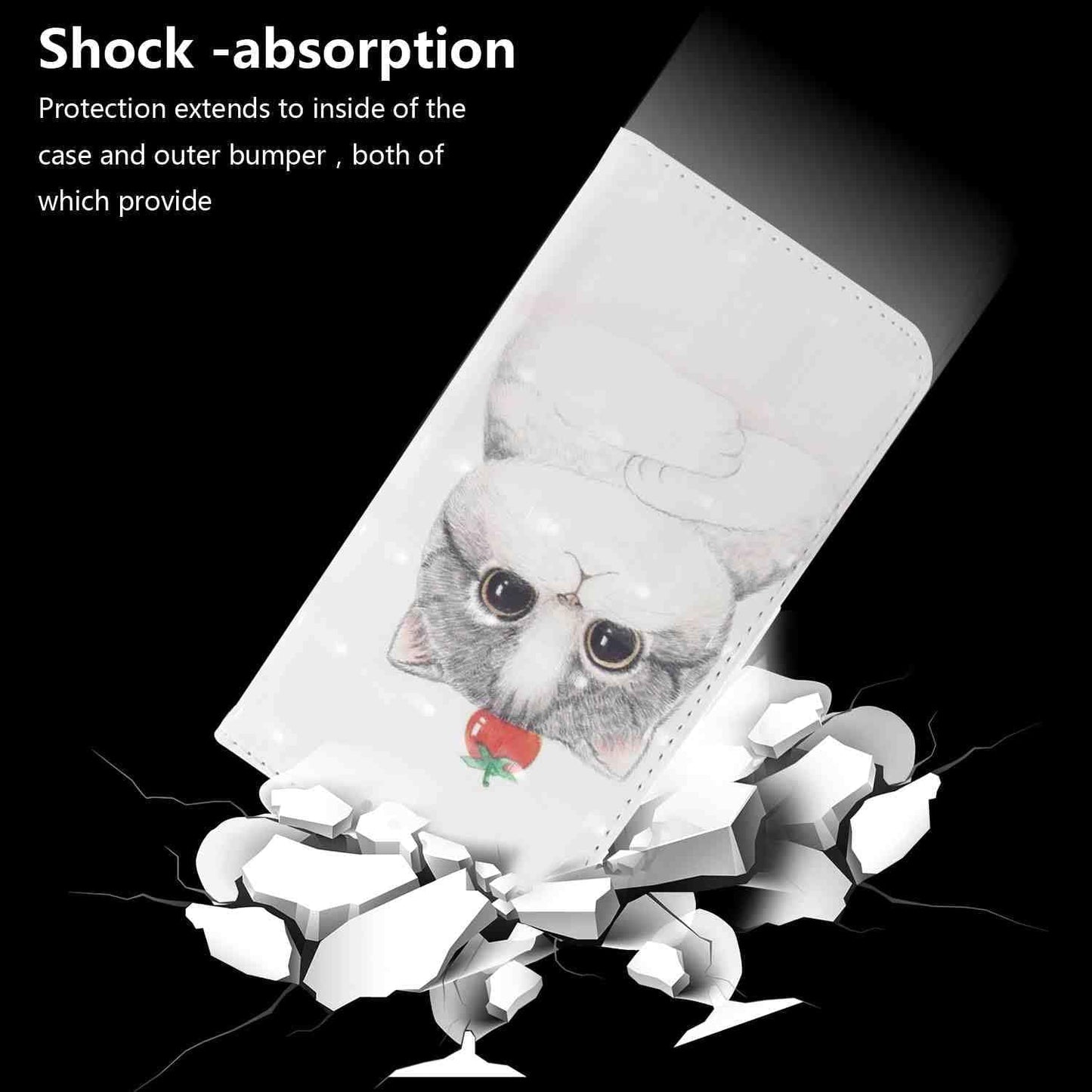 Mojiery Phone Cover Wallet Folio Case for LG V40 THINQ, Premium PU Leather Slim Fit Cover, 2 Card Slots, Fitting Cover, Cute Cat  MojieRy   