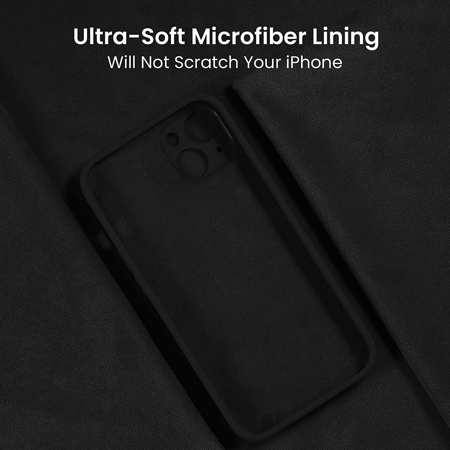 Firenova for Iphone 14 Case, Silicone Upgraded [Camera Protection] Phone Case with [2 Screen Protectors], Soft Anti-Scratch Microfiber Lining Inside, 6.1 Inch, Black  FireNova   