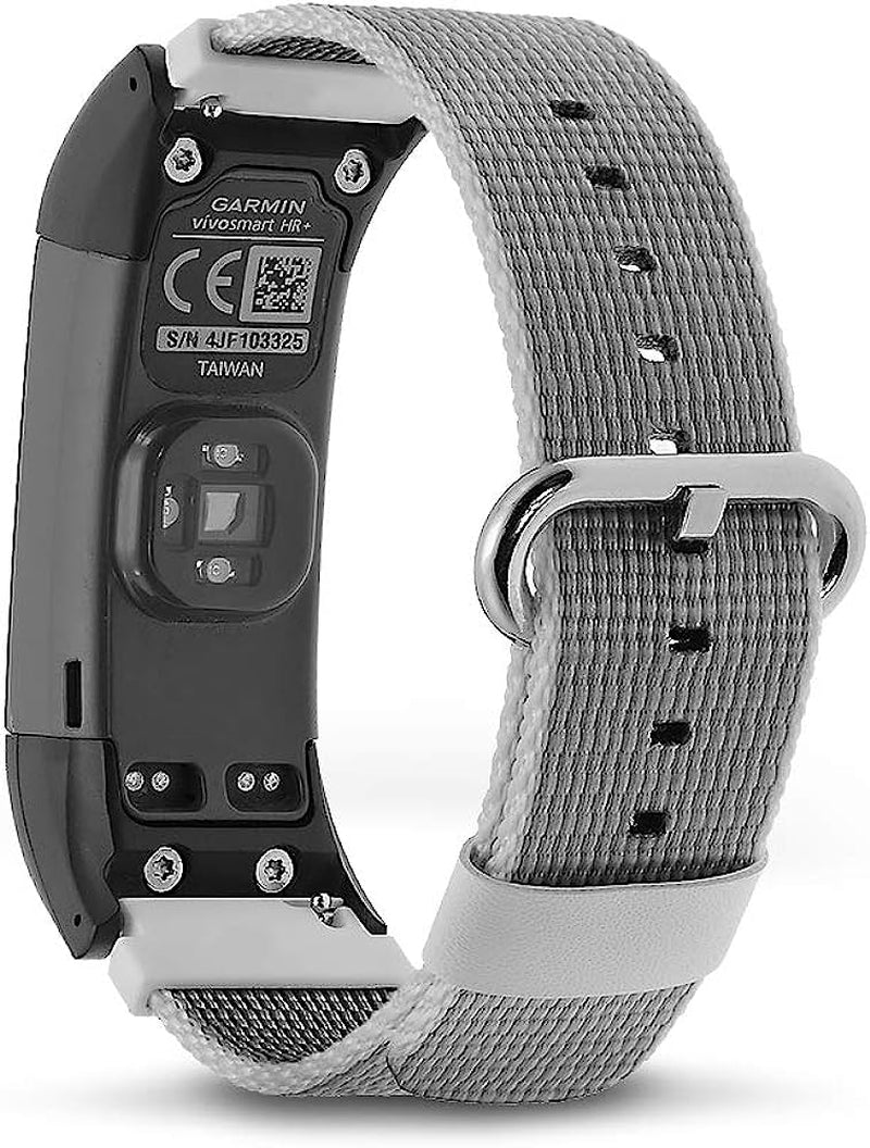 C2D JOY Classic Nylon Weave Band Compatible with Garmin Vivosmart HR Hr+Plus Approach X10 X40 Replacement Bands Smart Watch Strap with Accessory Adpaters  C2D JOY (02#) Band + Black Adapter Small (Fits 5.0-7.0" wrists) 