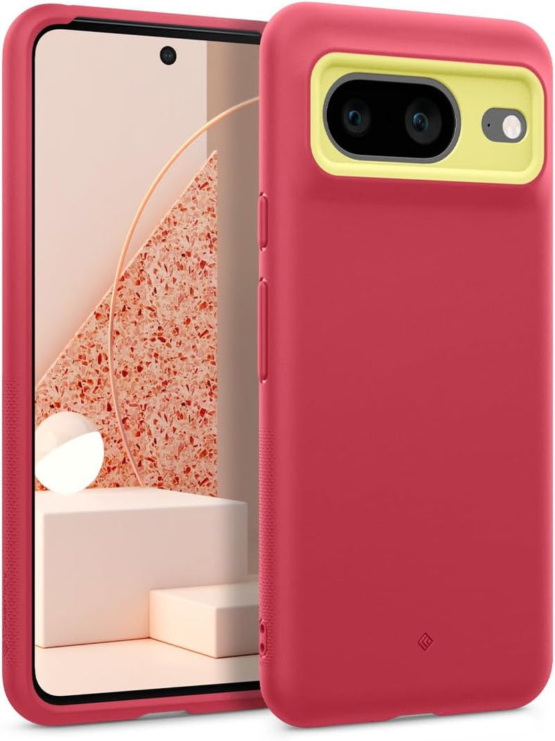 Caseology Nano Pop Silicone Case Compatible with Google Pixel 8 Case 5G [Military Grade Drop Tested](2023) - Black Sesame  Caseology Magenta Lychee  